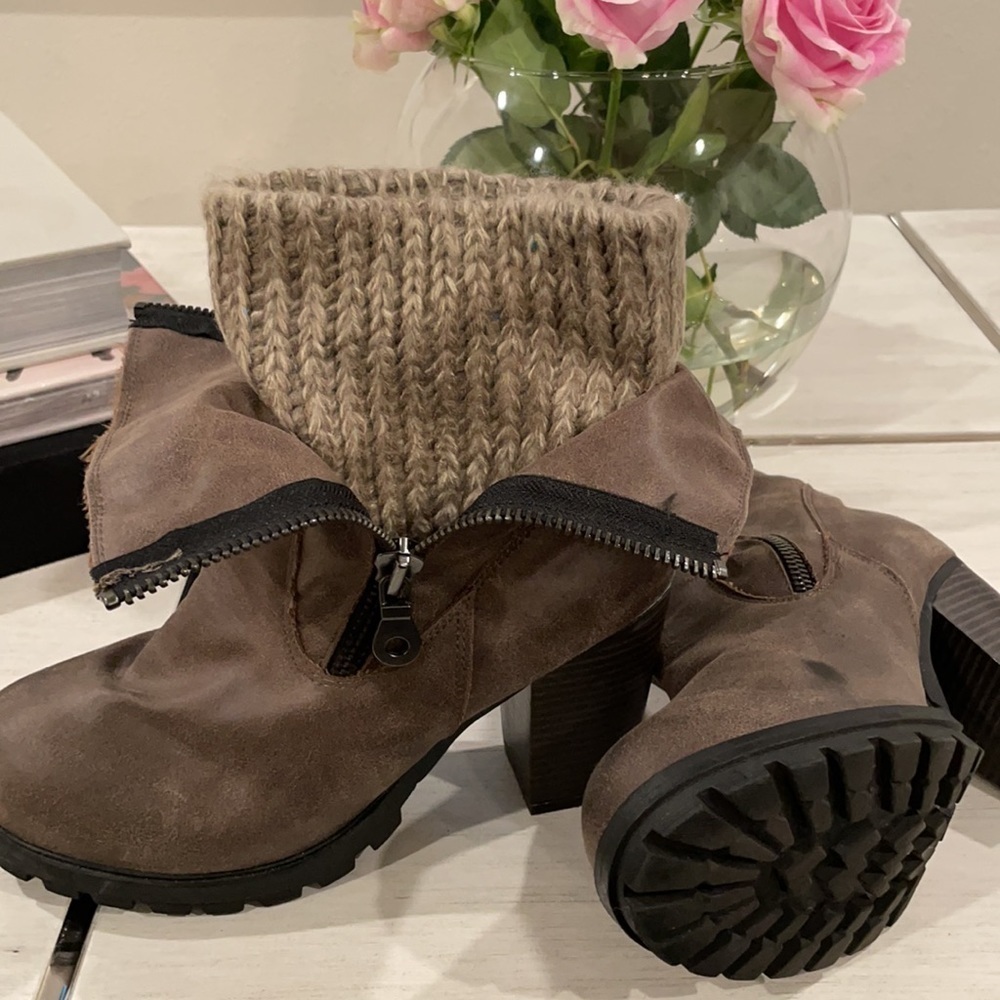 Sweater Ankle Boots - Picture 6 of 7